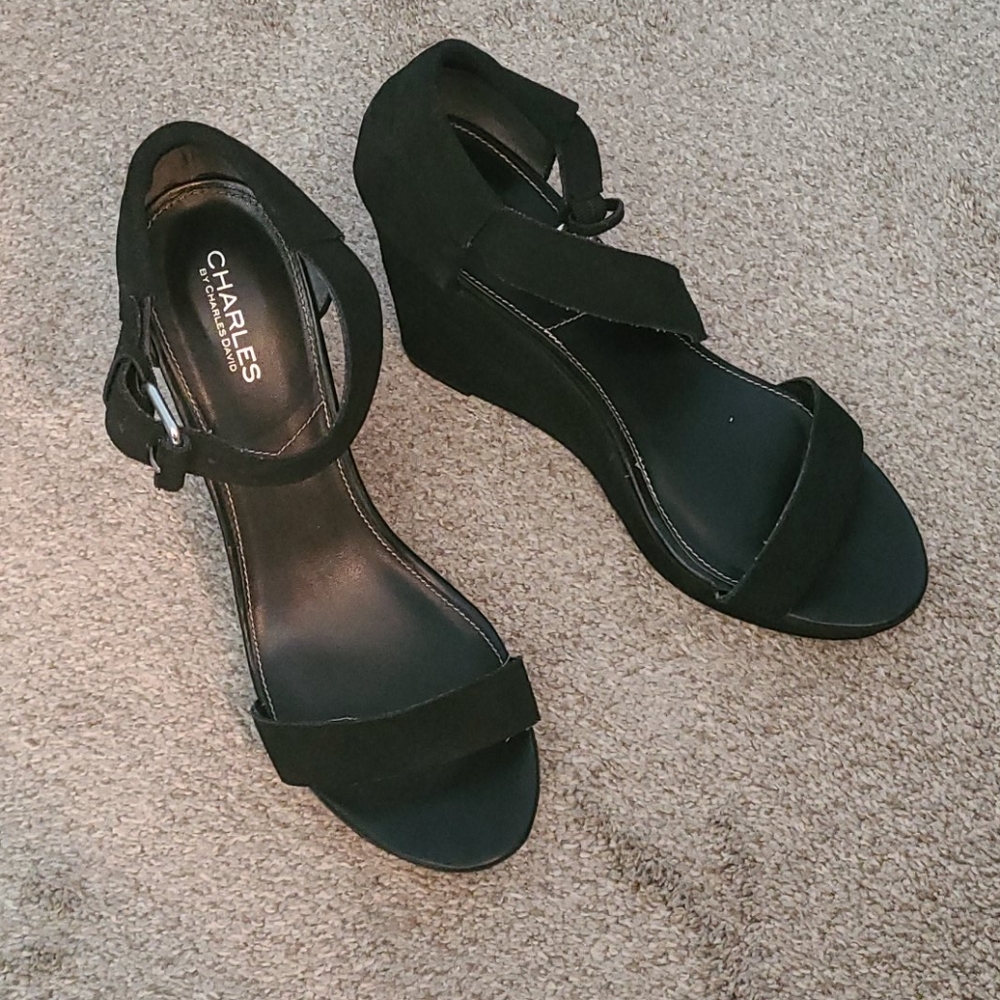 Black charles david wedges